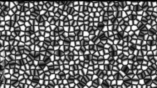 Black and White Cellular Texture Loop: Abstract Voronoi Motion Background | Monochromatic Visual