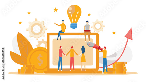 Diverse team of entrepreneurs shaking hands above a digital network symbolizing partnership business growth and technology