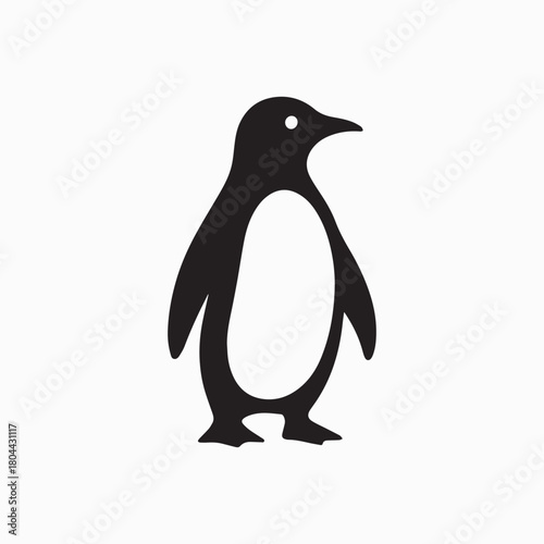 Penguin Silhouette Black and White