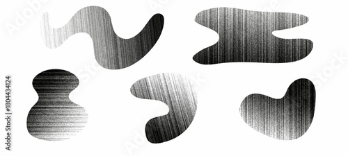 Tableau sur toile Noise vector grunge charcoal texture of various organic shapes.