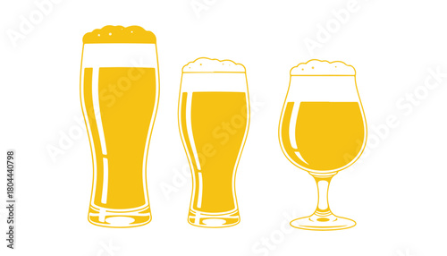 glass of beer isolated