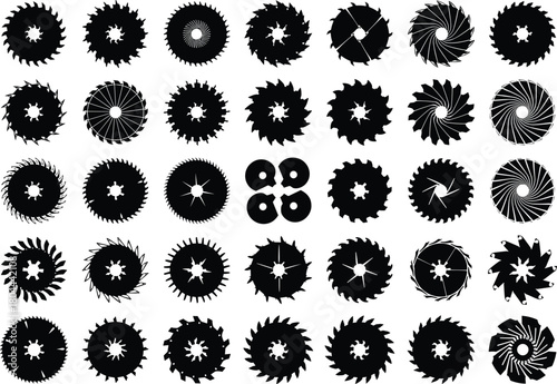 Photos Collection of Circular Saw Blade Silhouettes,Diverse Designs for Woodworking, Co