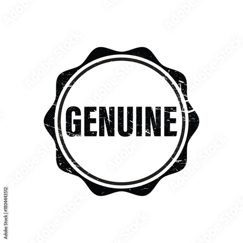 Grunge style genuine stamp for product confirmation