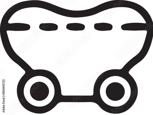 Cart Icon: A minimalistic icon depicts a simplified cart, perfect for design assets.