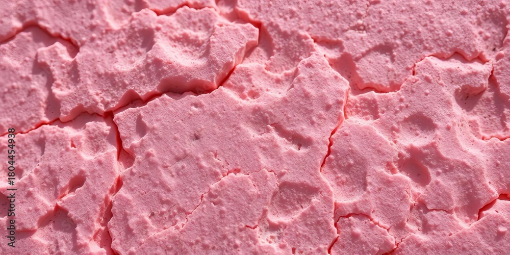 Obraz premium Close-up of a textured pink stone surface, subtle light variations, light pink, granite