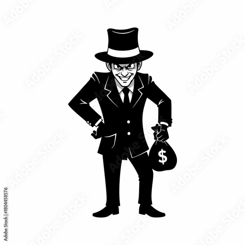 vector silhouette of a corruptor