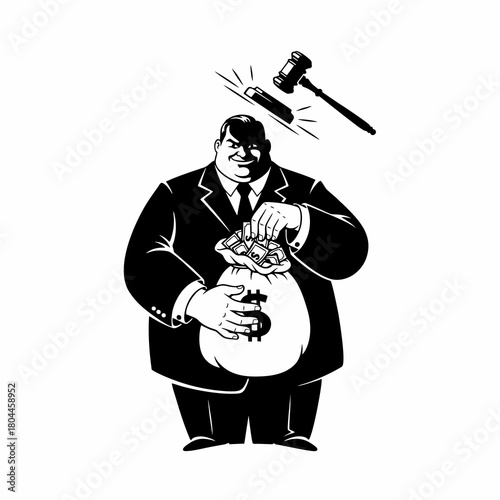 vector silhouette of a corruptor