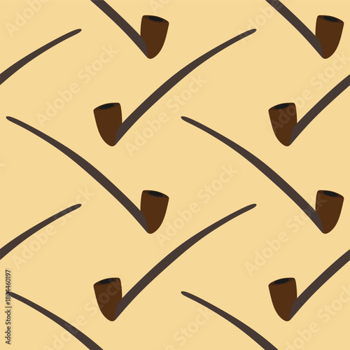 Smoking pipe seamless pattern. Seamless pattern with smoking tube. Stylized smoking pipe pattern, black and white pipe illustration, vintage tobacco pipe design, seamless grid layout retro smoking art