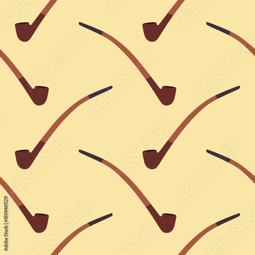 Smoking pipe seamless pattern. Seamless pattern with smoking tube. Stylized smoking pipe pattern, black and white pipe illustration, vintage tobacco pipe design, seamless grid layout retro smoking art