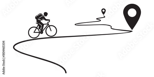 Cycling route to a destination Vector