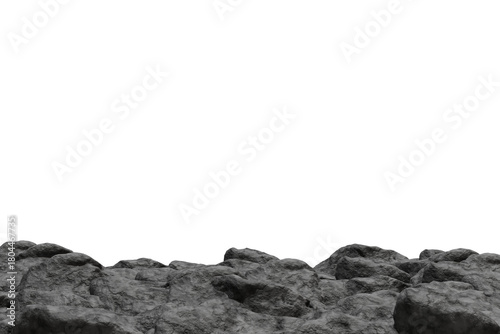 Foto Detailed dark grey rocky ground with rough textures and uneven forms occupies th