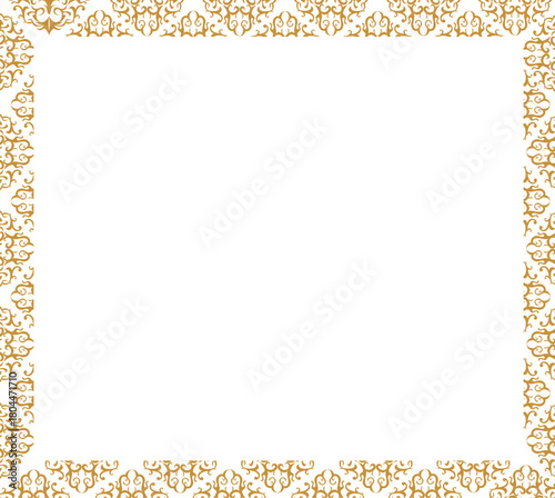 vintage gold frame antique gold frame golden rectangle certificate border pattern line photo frame