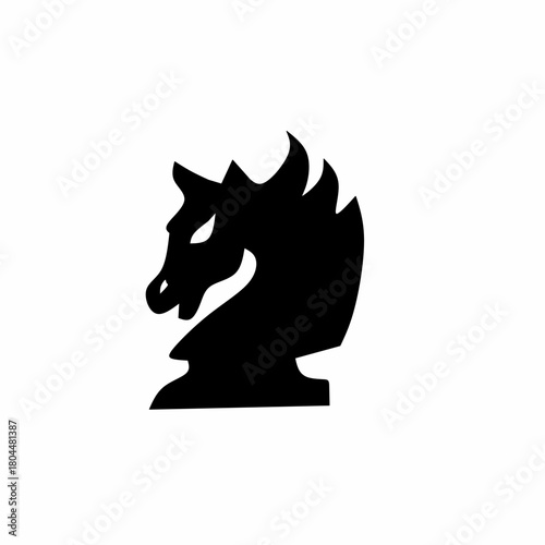 black knight chess piece vector image