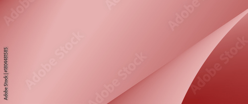 Elegant abstract background featuring a smooth gradient from soft pink to deep red, with a gentle curved fold creating a subtle visual interest. Perfect for modern designs and presentations.