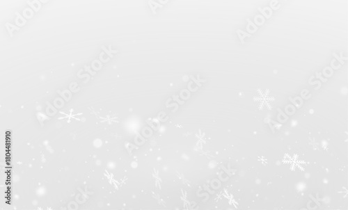 Winter PNG overlay with snow and shimmering snowflakes, frosty light dust, cold white texture and transparent seasonal glow effect