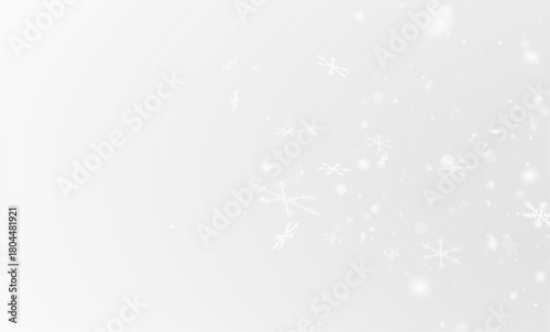 Winter PNG background with gentle snow and luminous snowflakes, frosty glow, cold shimmer and transparent seasonal overlay texture