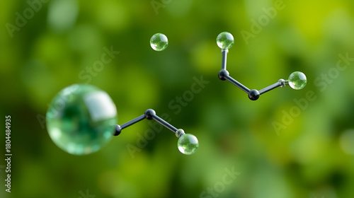 Chloromethane (methyl chloride) molecule.
