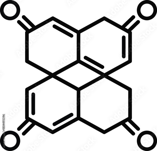 Chemical structure organic molecule compound scientific diagram vector eps silhouette