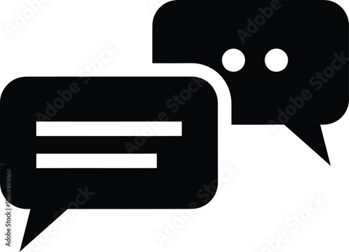 Chat bubble icon vector illustration communication message conversation eps silhouette