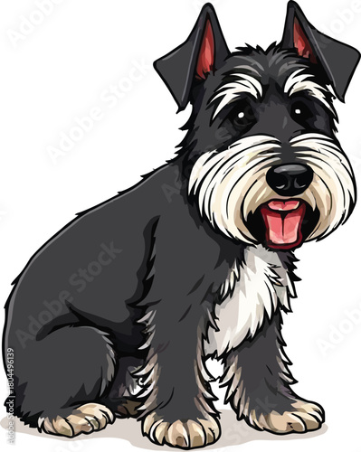 Cute cartoon a illustrator vector Airedale Terrier