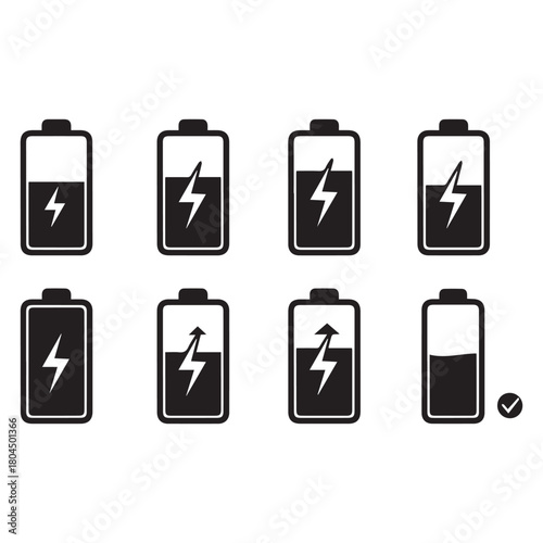battery charging sign and level