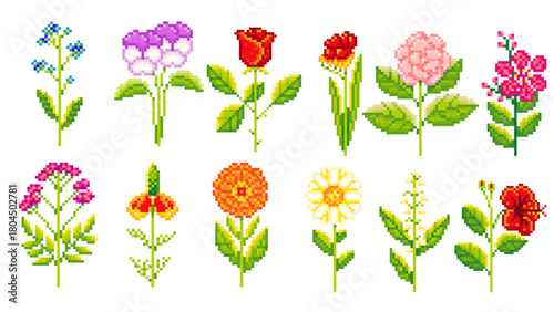 Pixel Art Clouds Collection A Set of Stylized Cloud Illustrations in Various Colors and Styles