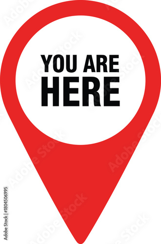 You are here map location pin gps navigation marker vector illustration eps silhouette