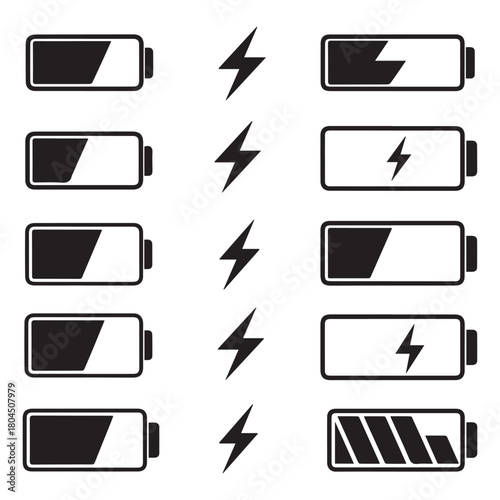 battery charging sign and level