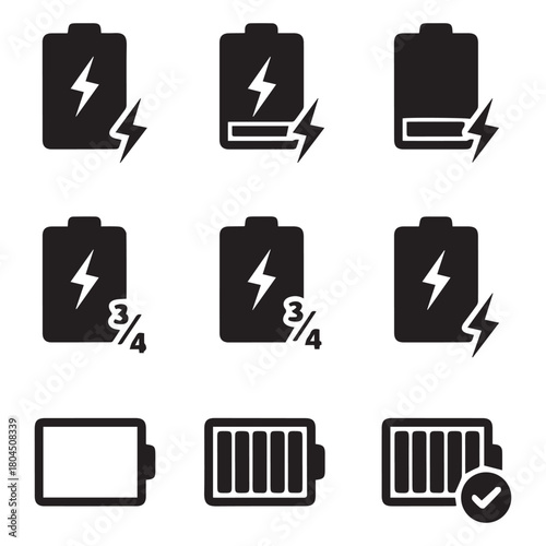 battery charging sign and level