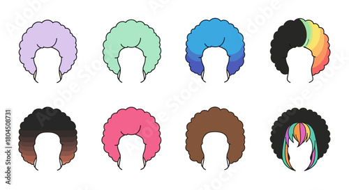 Colorful Afro Wigs A Vibrant Collection of Hairstyles.