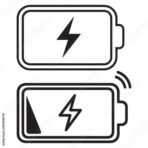 battery charging sign and level