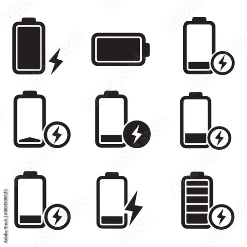 battery charging sign and level