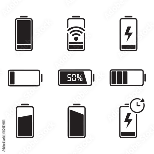 battery charging sign and level