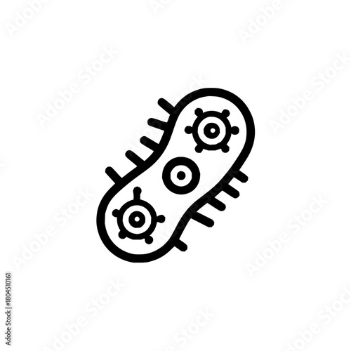 Illustration of a germ pathogen bacteria virus microbe organism cell disease infection microorganism icon vector