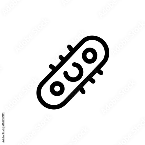 Bacteria microbe virus germ cell icon vector illustration for medical healthcare design and science research