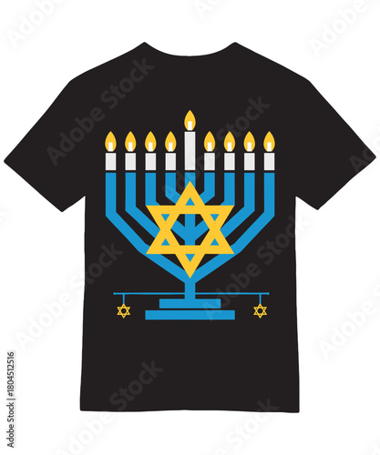 Menorah Star of David Hanukkah Holiday Gift
