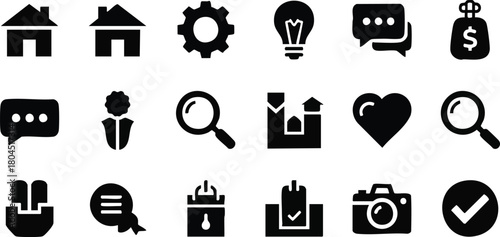 Collection of Vector Icons for Web and App Design