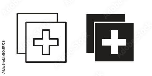 Add apps icon symbol. Illustration for web and mobile app. Line and solid style