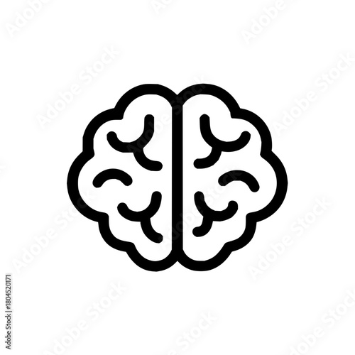 Brain icon vector illustration for medical design, mind, health, and science projects with brain symbol