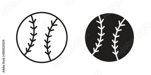 Baseball icon symbol. Illustration for web and mobile app. Line and solid style