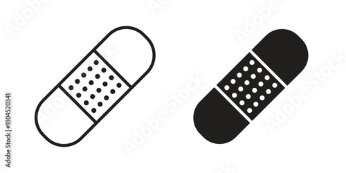 Band aid icon symbol. Illustration for web and mobile app. Line and solid style