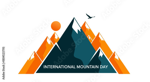 International Mountain Day Vector Illustration for Graphic Design