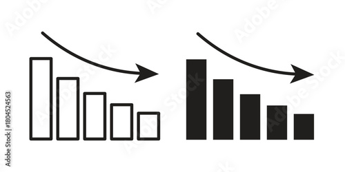 Chat arrow down icon symbol. Illustration for web and mobile app. Line and solid style