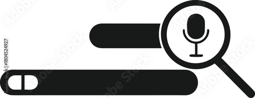 Digital voice search bar and input field with microphone icon