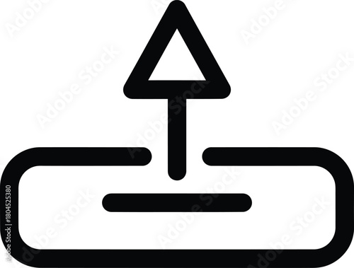 Upload icon vector file sharing data transfer symbol graphic element eps silhouette
