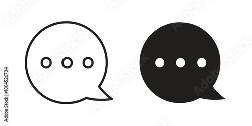 Comment icon symbol. Illustration for web and mobile app. Line and solid style