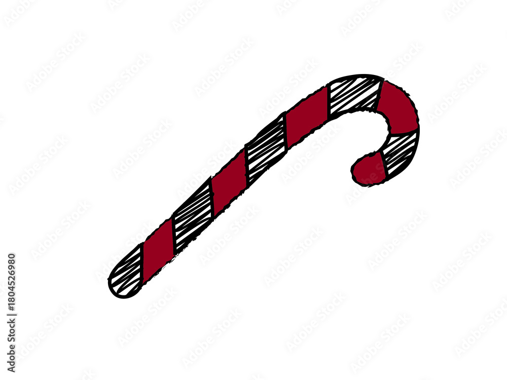 Obraz premium candy cane drawing