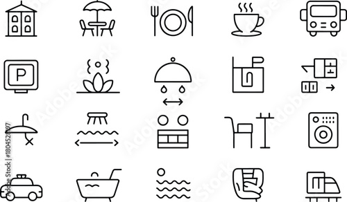 Vector Icons Collection Travel and Services