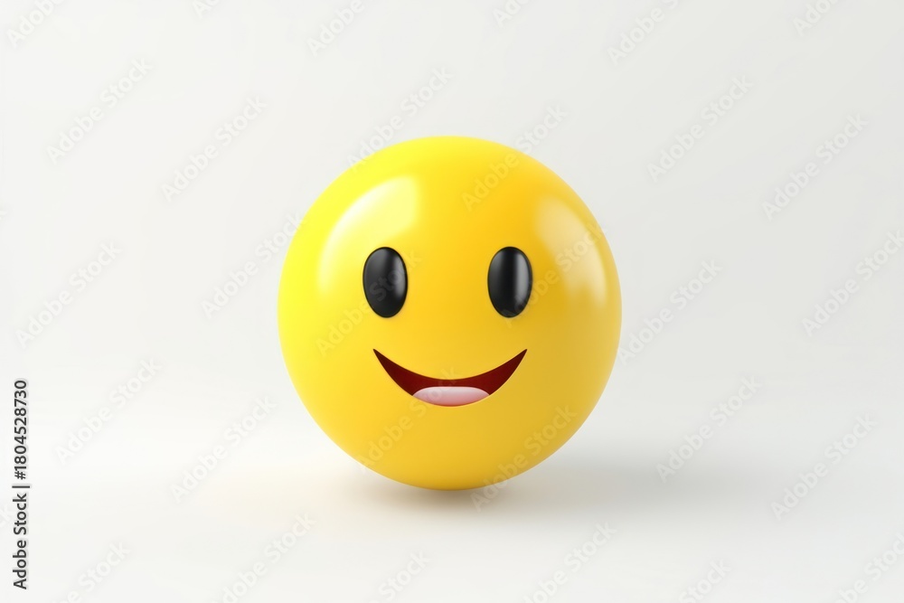 Fototapeta premium Emoji toy white background anthropomorphic.