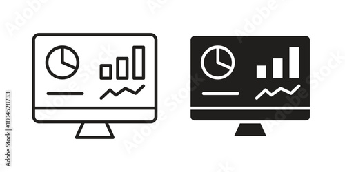 Dashboard icon symbol. Illustration for web and mobile app. Line and solid style